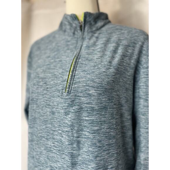 Hind Women's 1/4 Zip Large Cropped Running Jacket Blue Athletic Thumb Hole - Picture 2 of 6